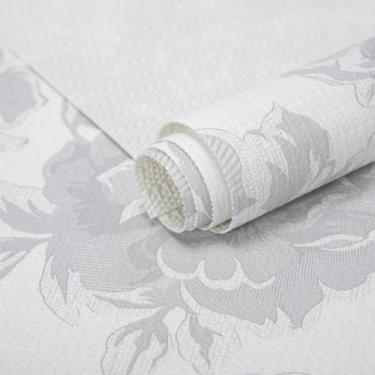 Imagem de Forro de prateleira de 30 x 300 cm para armários de cozinha, forro de gaveta de PVC para cômoda antiderrapante para banheiro, forro de armário não adesivo lavável (uma flor) (1 rolo)