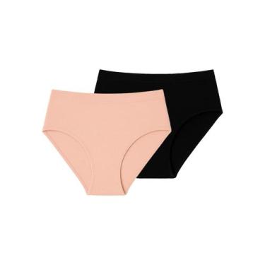 Imagem de Kit com 2 Calcinhas Alta Liz 70220 Colorido, Bege, G