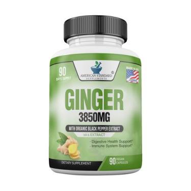 Imagem de Suplemento American Standard Supplements Organic Ginger 3850mg