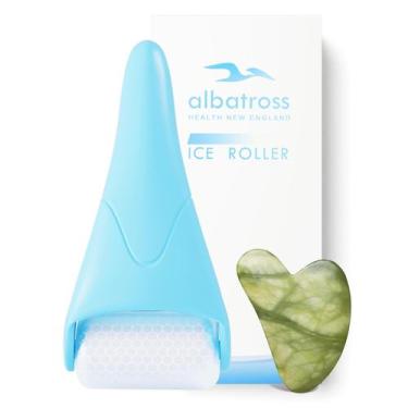 Imagem de Conjunto de cuidados com a pele Albatross Health Ice Roller e Gua Sha 
