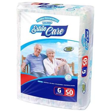 Imagem de Fraldas Geriatricas Descartáveis Estilo Care Tamanho G - 50 Unidades