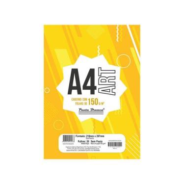 Imagem de Bloco A4 150g Pauta Branca branco com 20 folhas