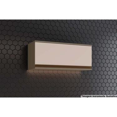 Imagem de Armário Aéreo p/ Cozinha Connect Geladeira c/ 1 Porta Basculante 80cm Duna/Cristal - Henn