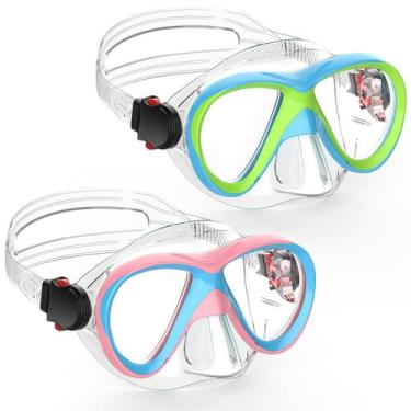 Imagem de Óculos de natação e máscara de mergulho com snorkel para crianças Jwin