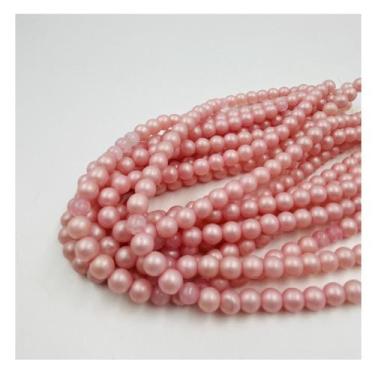 Imagem de Fio de Pedras 8mm 44un Esfera Olho de Gato Rosa 30cm Arte - Macall