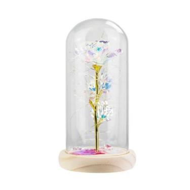 Imagem de Luminária Cilíndrica Rosa/Vermelha/Branca 22cm - Luz Baixa - Tasco