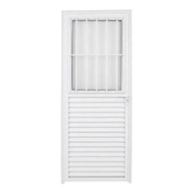 Imagem de Porta Postigo Aluminio Branco 2,10x0,80 Lado Esquerdo