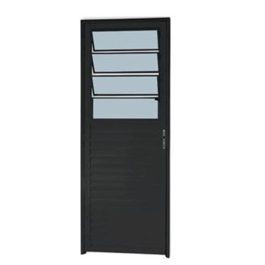 Imagem de Porta Basculante Aluminio Preto 2,10x0,80 Lado Esquerdo 