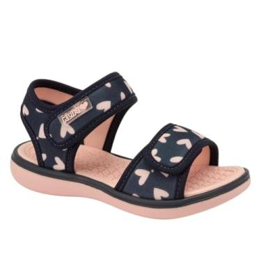 Imagem de Sandalia Papete Jujuba Coração Marinho/rosa Claro Klin Tamanho:31