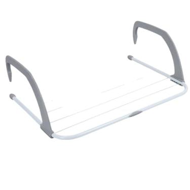 Imagem de Varal Portátil Para Apartamento Secador De Roupas Prático e Retrátil Para Janela e Parede Varal Dobrável