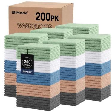 Imagem de Toalhas UNIMADE, pacote com 200 toalhas de rosto, 30x30cm, microfibra