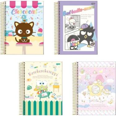 Imagem de Caderno 01X1 Capa Dura Hello KITTY e Amigos 80 Folhas Pacote com 4 Uni