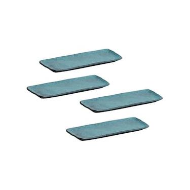 Imagem de Conjunto de Travessas Retangulares Médias Porto Brasil Orgânico Night Sky 33x13cm - 4 peças