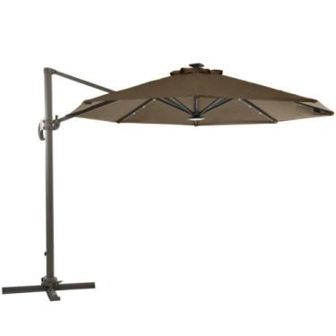 Imagem de Ombrelone Lateral Cancun Rivatti 300 cm em Alumínio com Base Iluminaçã