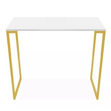 Imagem de Escrivaninha Escritório Industrial Dourado - Lojas Biliva Decor