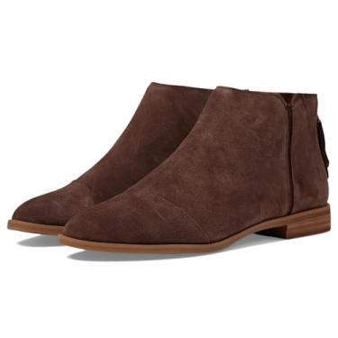 Imagem de TOMS Bota feminina de cano curto Rylie, Camurça marrom carvalho, 42