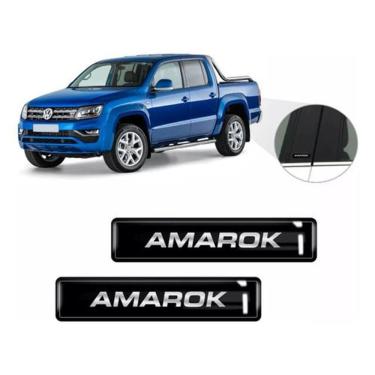 Imagem de Kit Adesivos Emblemas Lateral Coluna Amarok Resinado 3D
