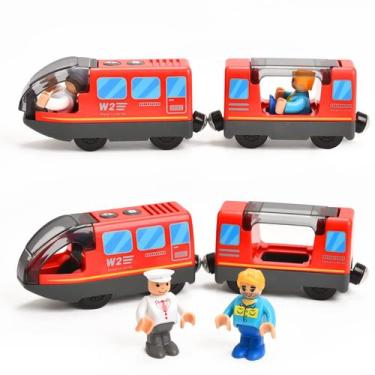 Imagem de Toy Train Set Locomotiva de ação operada por bateria Giant Bean