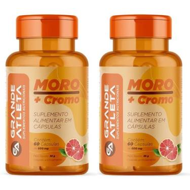 Imagem de 2 Potes Laranja moro com Cromo 600mg Grande Atleta - Grande atleta Sup