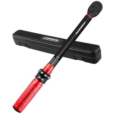 Imagem de ATsafepro Chave de torque de 3/8 polegadas - 3/8 Drive Dual Scales 5-50 Ft-Lb/6,8-68 Nm, 72 dentes clique de direção dupla para bicicletas, motocicletas e reparo de carro