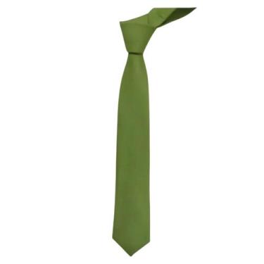 Imagem de Gravata Fosca Semi Slim  Verde Oliva - R E R GRAVATAS
