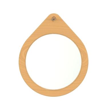 Imagem de Espelho Decorativo Flat Wood Freijó 40Cm