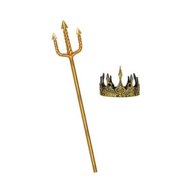 Imagem de Conjunto Servolcell Gold Neptune Trident 137 cm e King Crown - Servllc