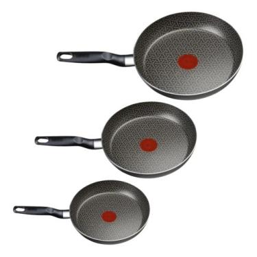 Imagem de Kit 3 Frigideira Antiaderente Rochedo Robusta Com Termostato