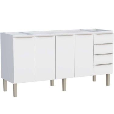 Imagem de Gabinete para Banheiro Aço Flora 1,92m Branco para Pia de 2,00m - P10317 - COZIMAX