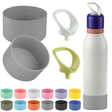 Imagem de Pacote com 4 botas de silicone com antiderrapante para garrafa Owala d