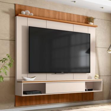 Imagem de Painel Para Tv de até 65 Polegadas Marrom Aura Caemmun