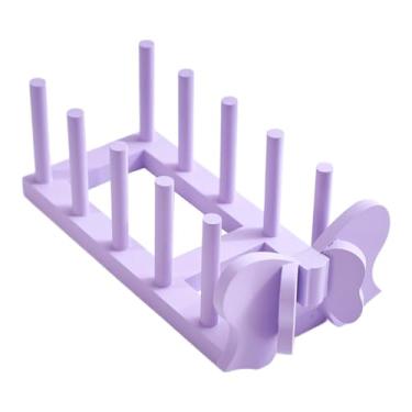 Imagem de AFXGUSD Escorredor de Pratos, Escorredor de Pratos, Escorredor de Tampas de Panelas, Organizador de Armário de Cozinha, Roxo, Tamanho real