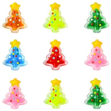 Imagem de UR URLIFEHALL 12 peças, 6 cores, árvore de Natal, contas esmaltadas feitas à mão, árvore de Natal, contas espaçadoras soltas para pulseira faça você mesmo, colar, fabricação de joias