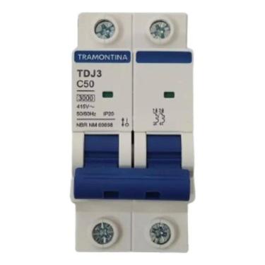 Imagem de Disjuntor Bipolar Tramontina 10A 16A 20A 25A 32A 40A 50A 6 5