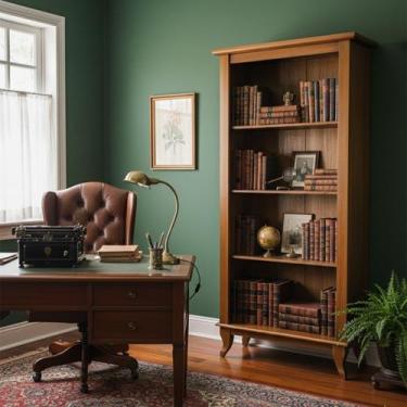 Imagem de Estante Livreiro de Madeira Antiga sem Portas Luiz Xv Castanho - ATRAE