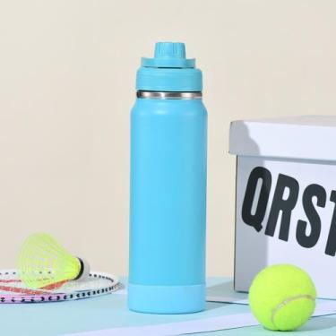 Imagem de Garrafa Térmica Aço Inox + Base da Mesma Cor 1000ml/800ml/600ml/350ml 