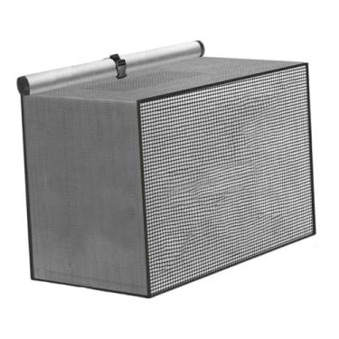 Imagem de IEUDNS Capa para ar condicionado externo para unidades externas de malha respirável à prova d'água para o verão, Preto