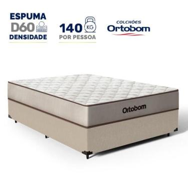 Imagem de Cama Box com Colchão Espuma D60 Ortobom Force Dream Casal 138 cm, Bege