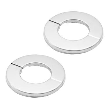 Imagem de bociloy 2 peças 1-1/4"/32 mm 304 flange de parede de aço inoxidável, capa de placa de proteção redonda para tubo, colar de tubo de água autoadesivo para cozinha, banheiro, lavanderia, decorativo, anel