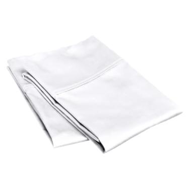 Imagem de Conjunto de 2 fronhas tamanho king size rico e amanteigado luxuoso 1500-TC algodão egípcio qualidade hotel melhores fronhas fechamento envelope 20x40 fronhas conjunto de 2, (liso, branco)
