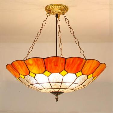 Imagem de Luminária pendente contemporânea de vidro colorido com LED, estilo americano luxuoso e criativo, para sala de estar, restaurante, quarto, hotel, casa de campo, corredor, café, bar ou escada