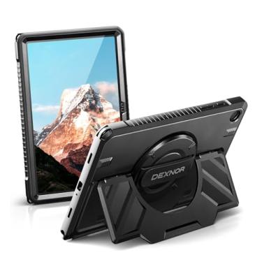 Imagem de Dexnor Capa para Tab A9 Plus de 11 polegadas, capa protetora robusta com alça de mão rotativa de 360° e grande suporte estável e protetor de tela à prova de choque, capa protetora de corpo inteiro
