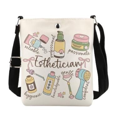 Imagem de MAOFAED Ideia de presente esteticista, bolsa transversal esteticista para terapeuta de pele, presente de cuidados com a pele, presentes dermatologistas (apaixonados)