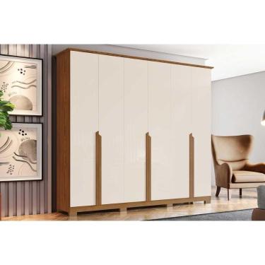 Imagem de Guarda Roupa 6 Portas E 6 Gavetas Andréas Nature-off White - Henn