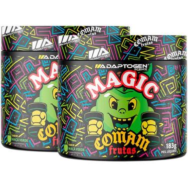 Imagem de Combo 2 Pré Treino Magic Comam Frutas 183g Adaptogen Maça Verde