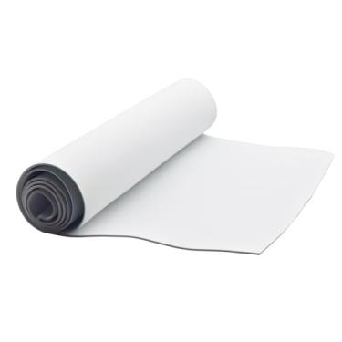 Imagem de QIDIWIN Rolo De Espuma Eva Qidiwin, Alta Densidade 85 Kg/M³, 2 Mm Espessura, 122 Cm X 35,5 Cm, Ideal Para Cosplay, Artesanato E Projetos "Faça Você Mesmo" (Branco, 1 Peça)