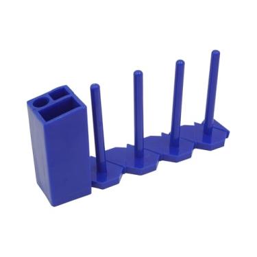 Imagem de CarpNettore Porta-carretéis para Máquinas de Costura – Caixa de Armazenamento Multifuncional Que Economiza Espaço, com Porta-linhas E Organizador de Carretéis, Azul Escuro