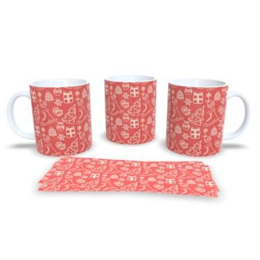 Imagem de Caneca de Natal Decorativa com Gatinhos, Porcelana Branca, Design Festivo Nosso 1º Natal Juntos, Ho Ho Ho, 2020 (2)
