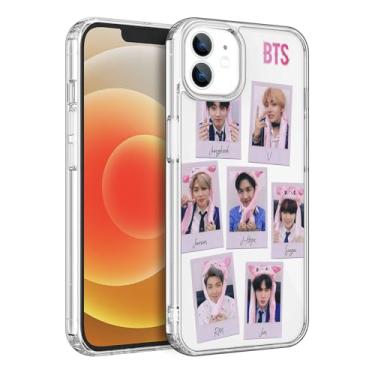 Imagem de WWDIYHOUSE Capa compatível com iPhone 11, capa transparente de TPU macio à prova de choque e design exclusivo para homens/mulheres/meninas/meninos (Fashion-BTS-6)