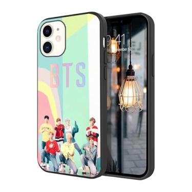Imagem de WWDIYHOUSE Capa compatível com iPhone 11, capa à prova de choque de TPU macio com design exclusivo e legal para homens/mulheres/meninos/meninos (Fashion-BTS-5)